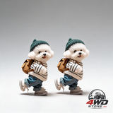 Vent-style backpack puppy car air freshener 2-piece set with aromatherapy
