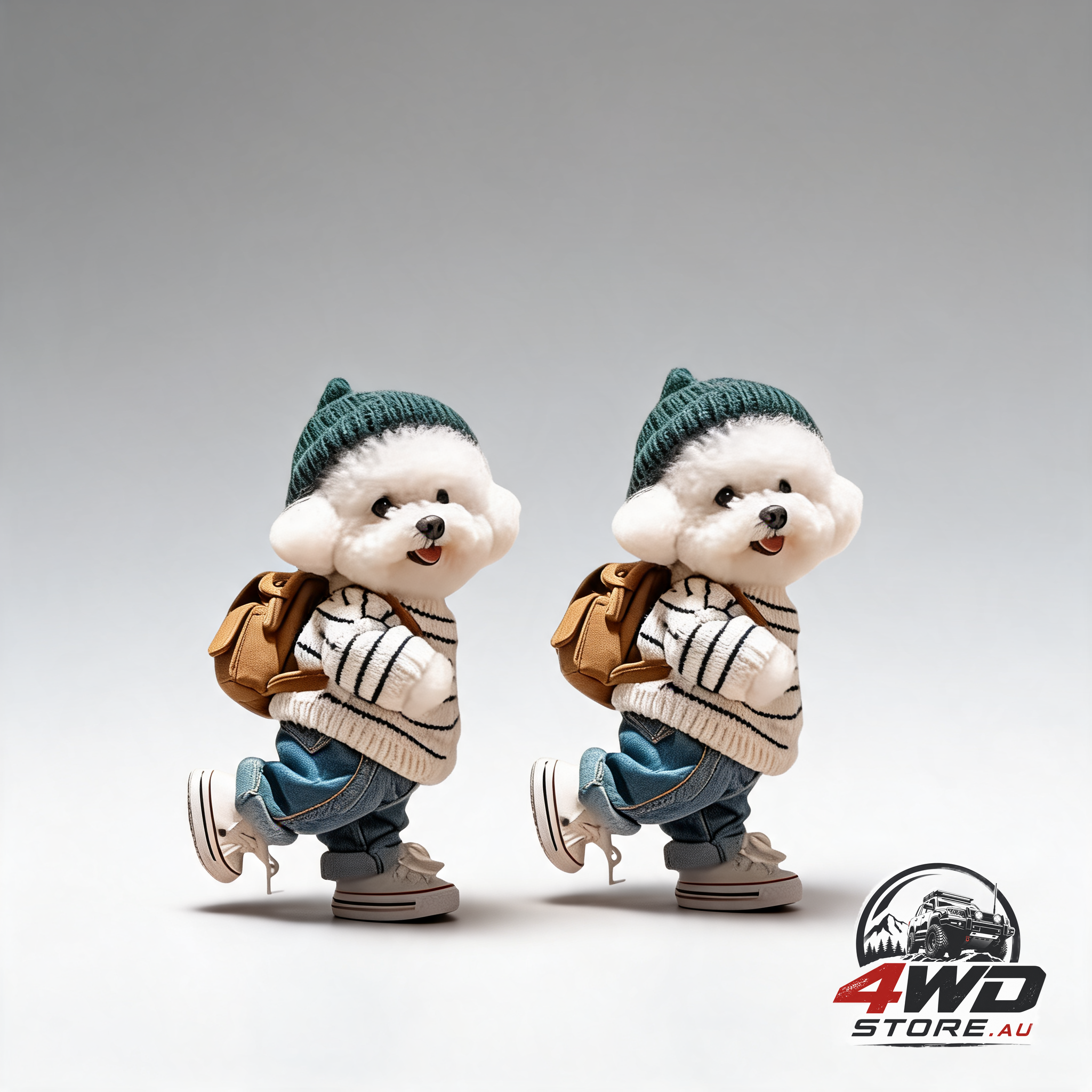 Vent-style backpack puppy car air freshener 2-piece set with aromatherapy