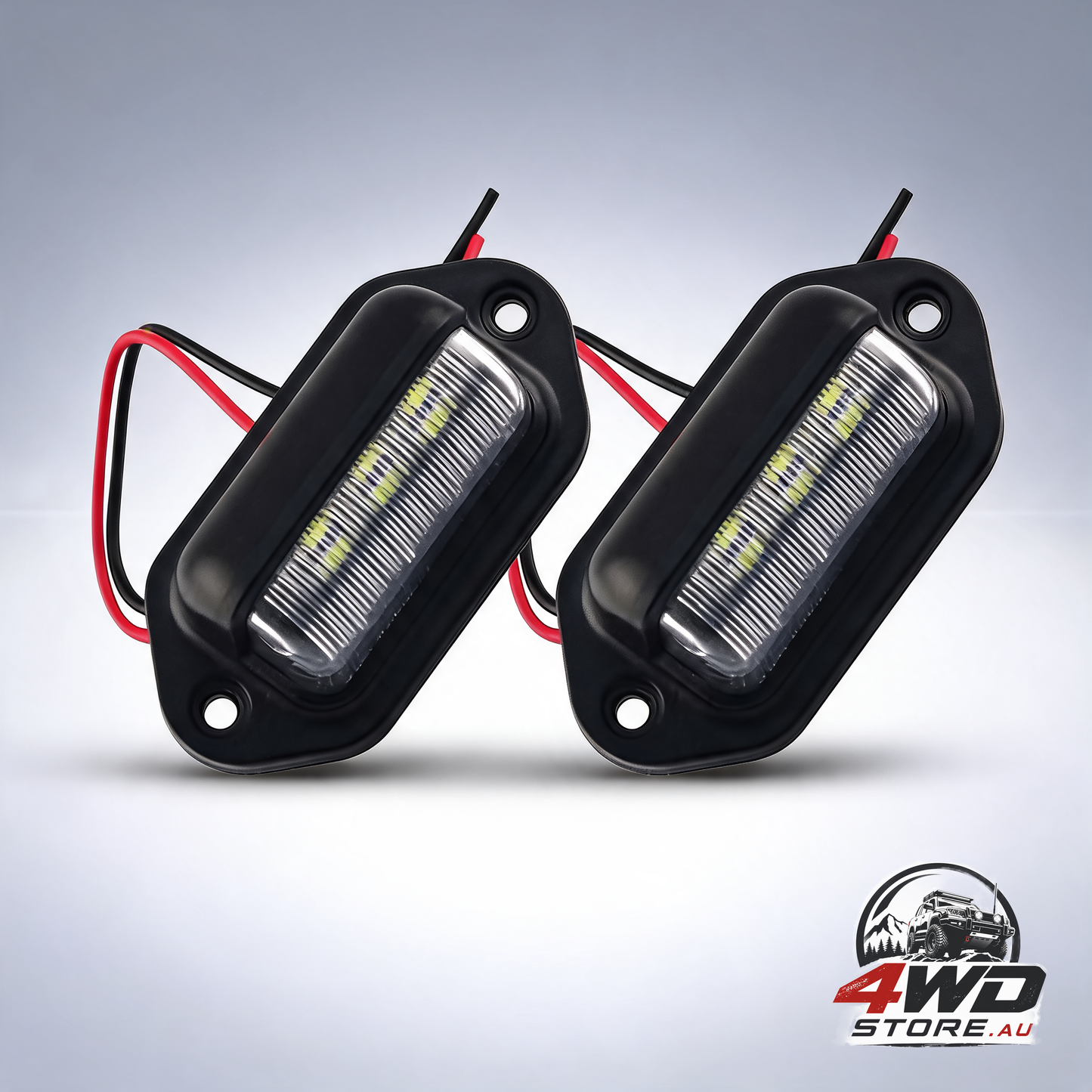 Universal 6LED LED license plate light door step for trailer rv truck 2 pack