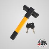 Retractable car steering wheel lock, heavy duty T-Bar universal clamp with 2 keys for cars, trailers