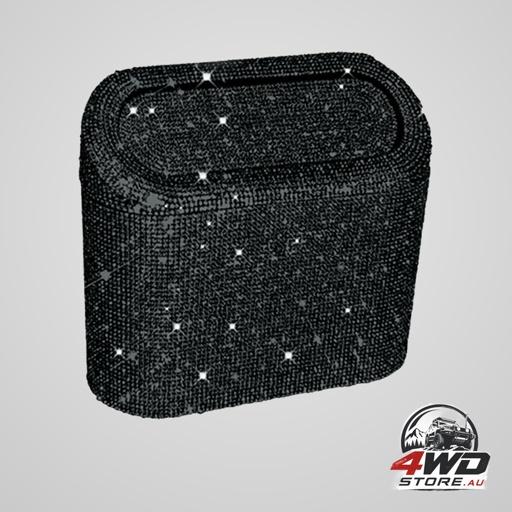 Car-Mounted Diamond-Encrusted trash can, car storage bucket, hanging car bag, creative mini