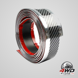 Car door sill sticker carbon fibre silver 7Cmx3M Self-Adhesive protector bumper guard strip