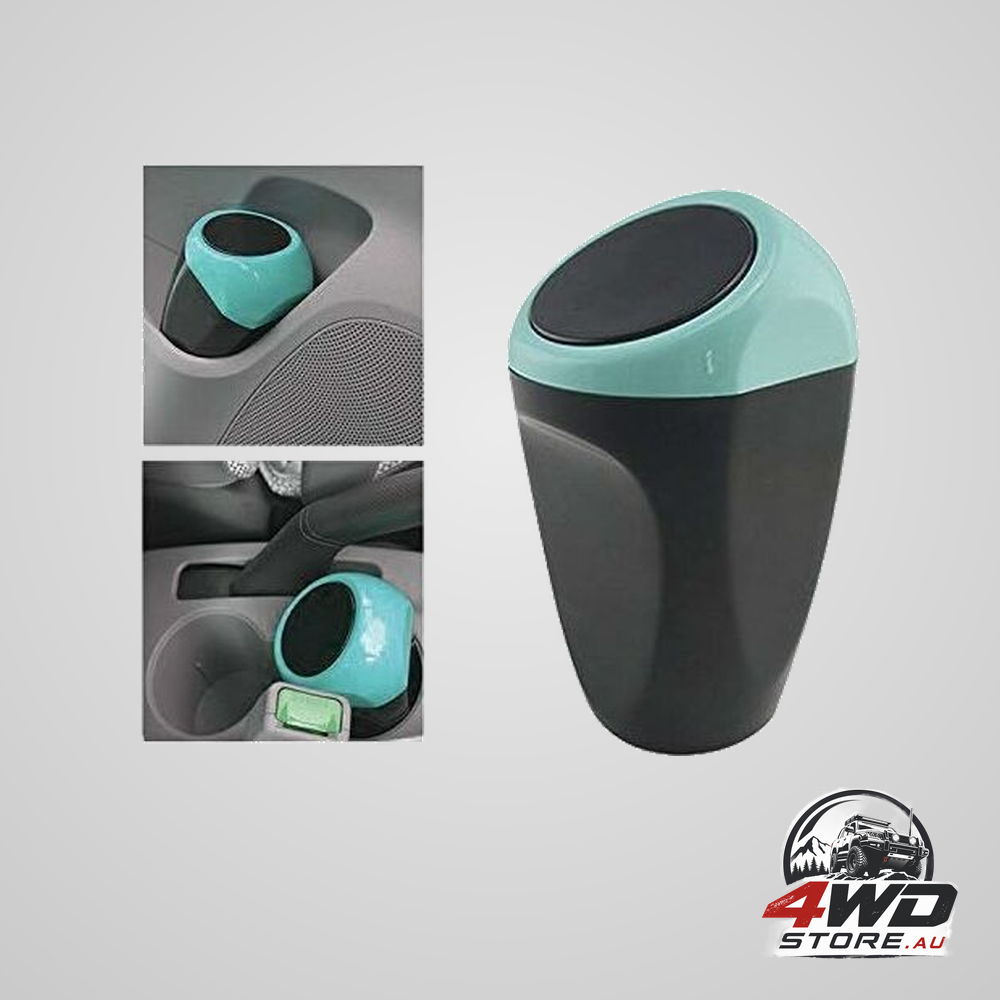 Mini car trash can plastic waste bin 16X8Cm garbage can storage container for car Interior/Office/Home(Blue-Mini