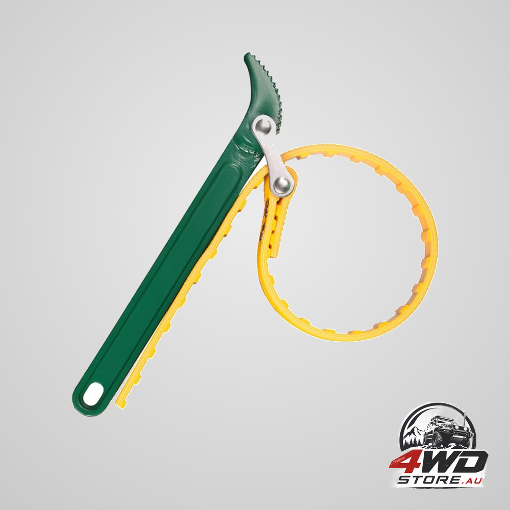 Oil filter strap wrench - 8 inch Multi-Function rubber bottle opener ratchet adjustable tubes hand