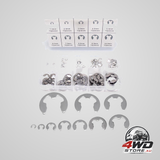 120 Pcs 10 different sizes stainless steel lock washers with box for wave groove machine automotive application (silver)