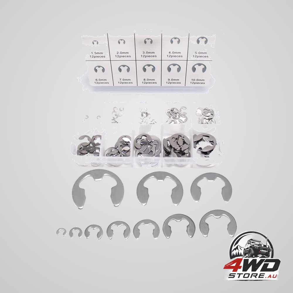 120 Pcs 10 different sizes stainless steel lock washers with box for wave groove machine automotive application (silver)