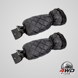 2 Pack car ice scraper - car windshield window glove, snow scrapers with waterproof lining, removes ice