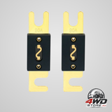 2 Pack anl fuse - 80A - for car audio system - black and gold