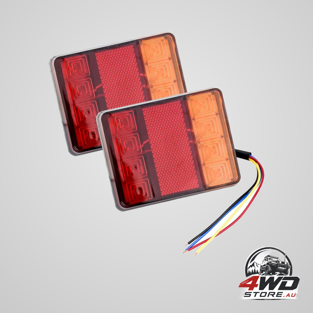 2 Pcs 12V LED tail lights, multifunctional rear for tractor truck trailer