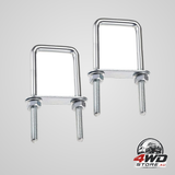 Square U-Bolts, 60X120Mm stainless steel M8 U-Bolt with frame plate nut and washer, M8 for fixing
