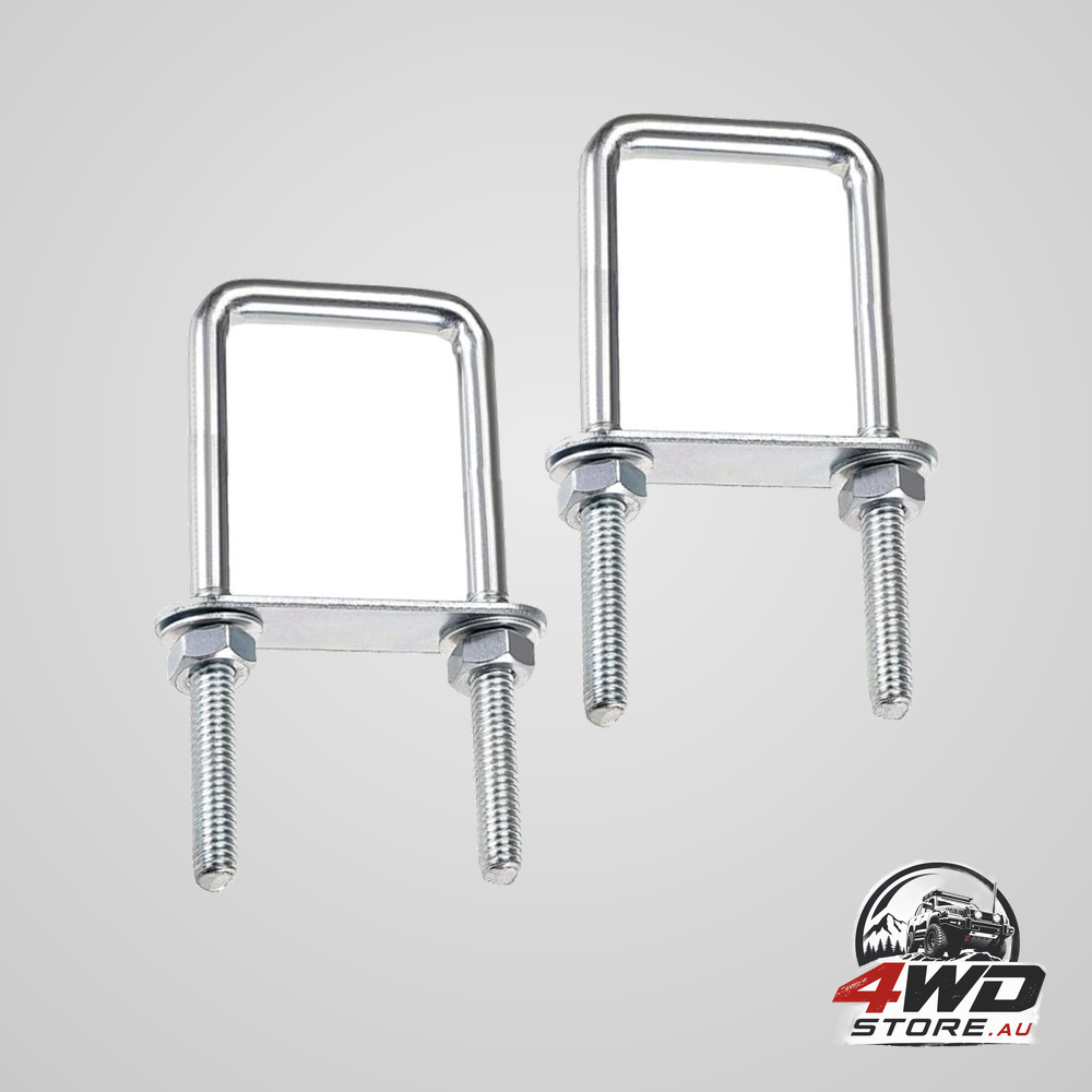 Square U-Bolts, 60X120Mm stainless steel M8 U-Bolt with frame plate nut and washer, M8 for fixing