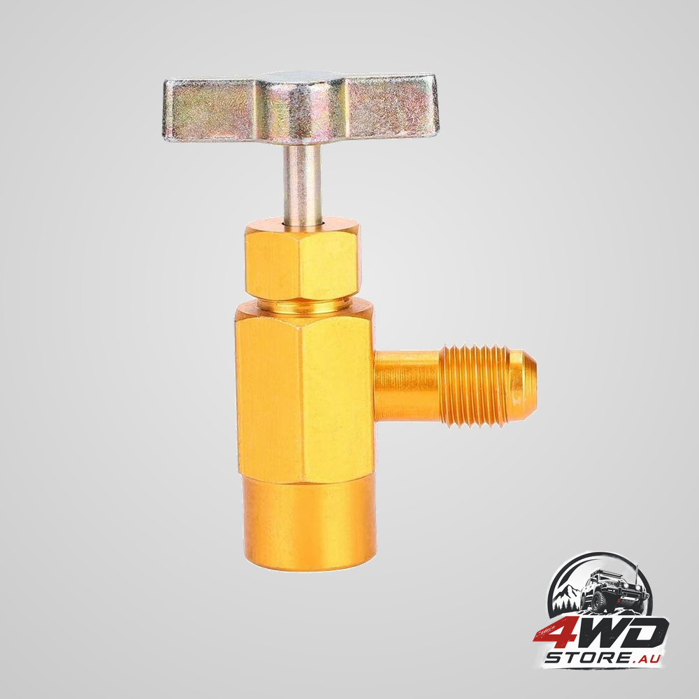 1/4 Sae thread adapter R-134A R-134 ac refrigerant tap can dispenser valve tool 1/2 acme