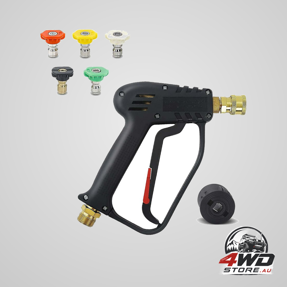 High pressure washer gun, 4000 psi 280Bar, M22 interface (14 mm) contains karcher quick connector, 5 water nozzle tips