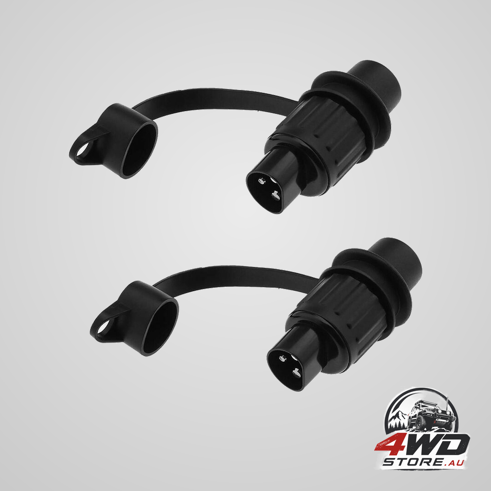 2 Pcs 3 pin 12V power sockets for trailer tractor machinery vehicle rv caravan truck motorhome boat with waterproof
