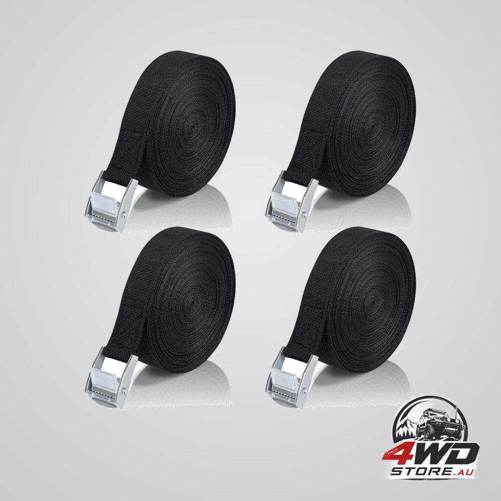 10M tie down strap, 4 pcs ratchet with zinc alloy buckle for Motorcycle/Car/Bike Carrier/Luggage/Moving securing