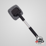 Windshield cleaning brush, car window wash with extendable handle microfiber pad 180 degree rotation defogger