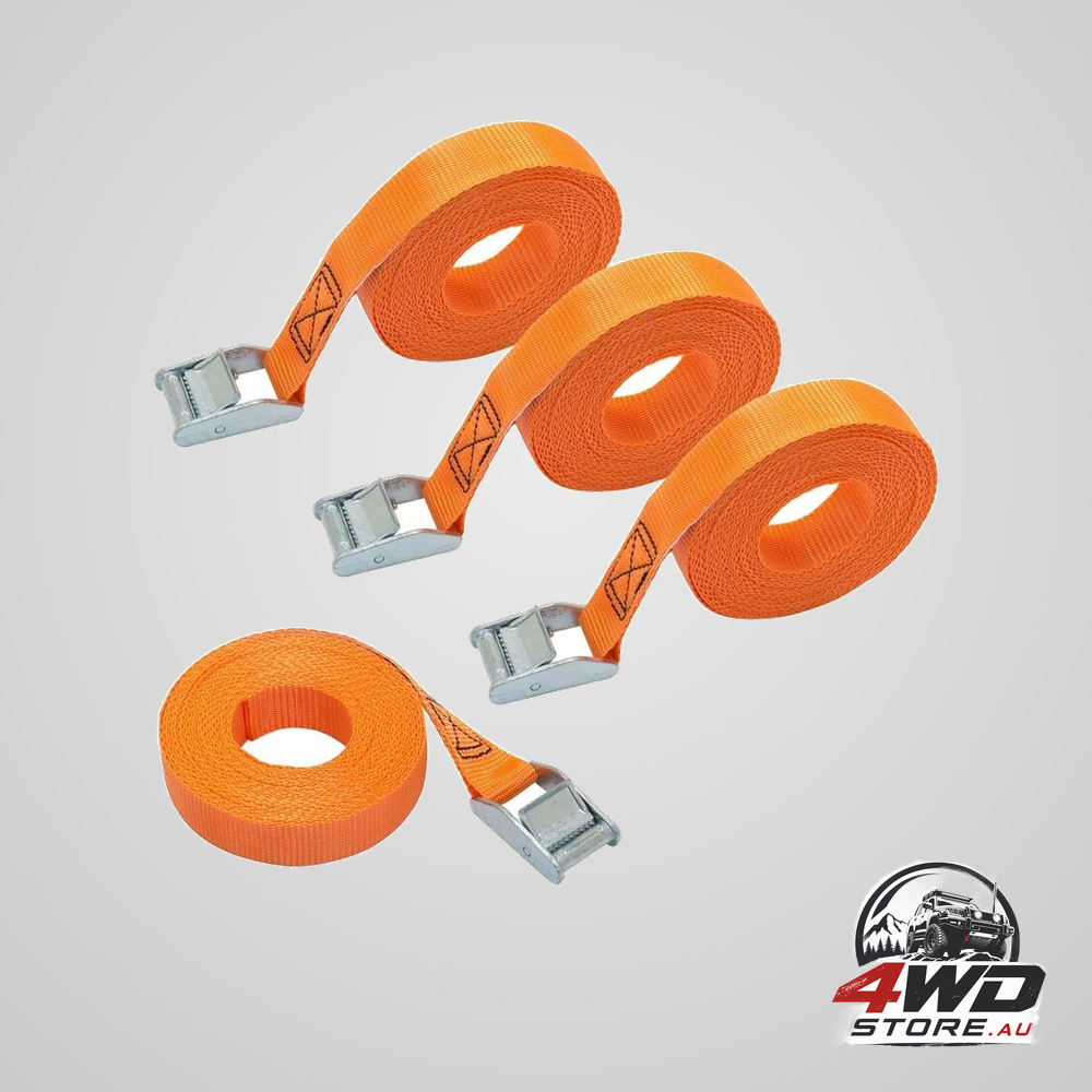 Lashing straps, 6 M length, 25 mm width, 150 kg capacity, complies with din en 12195-2 - orange