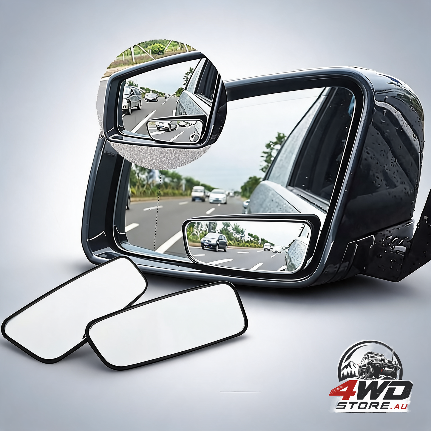 360 Rotate blind spot mirror, adjustable wide angle rearview hd glass convex side view for car