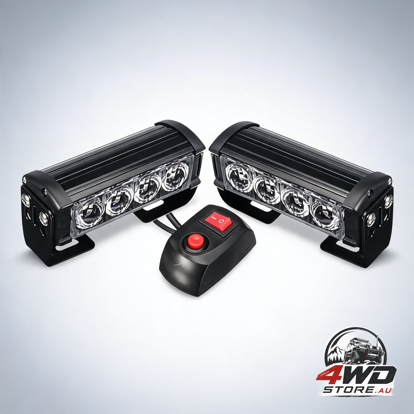 Strobe lights, 2 pcs 8 LEDs emergency warning flashing 12V universal for car