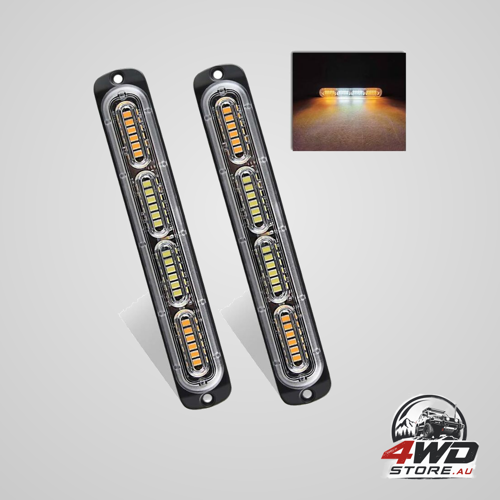 2 X 24LED strobe lights 12-24V ultra slim emergency hazard light LED lamp for construction truck car