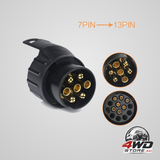 7/13 7 To 13 pin trailer plug adapter 7 pole to 13 pin towbar connector for car tractor, caravan, bike carrier