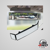 Universal wide angle foldable interior rearview mirror, detachable for cars