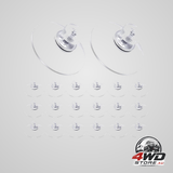 40mm clear PVC plastic suction cups with screw nut for car shade cloth and glass