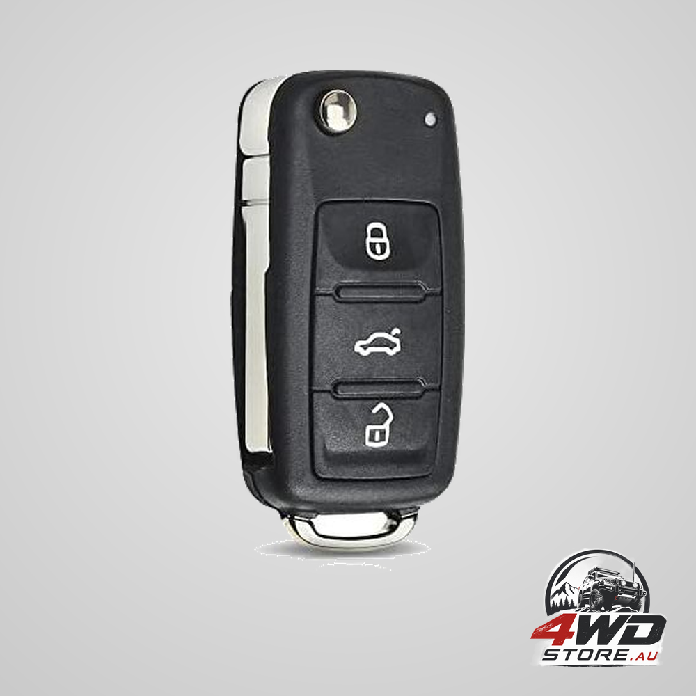 Replacement 3 button folding key shell fob for VW Golf Mk6, Polo, Passat CC, Seat, Skoda Octavia