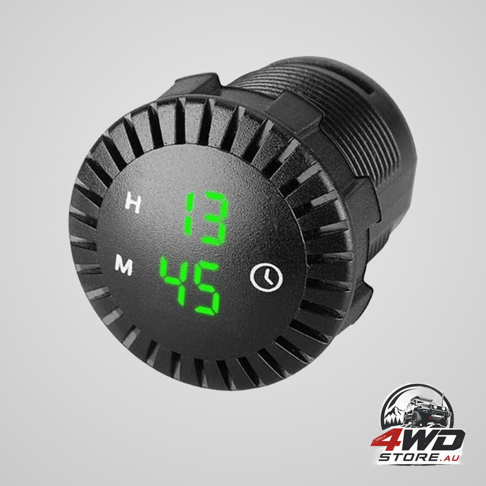 Waterproof 12V/24V mini LED touch digital clock for car and motorcycle
