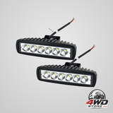 2 x 6 inch 18W LED spot work light bar for off road truck, SUV and 4WD driving