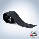 Universal black rubber rear bumper protector and anti-scratch boot entry guard trim