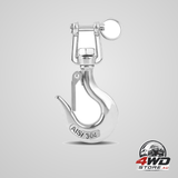 Heavy duty stainless steel lifting and towing hook with safety latch for winch and trailer