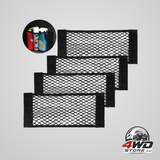 4 pcs 40x25cm car boot storage net pocket organisers with elastic sticker for luggage