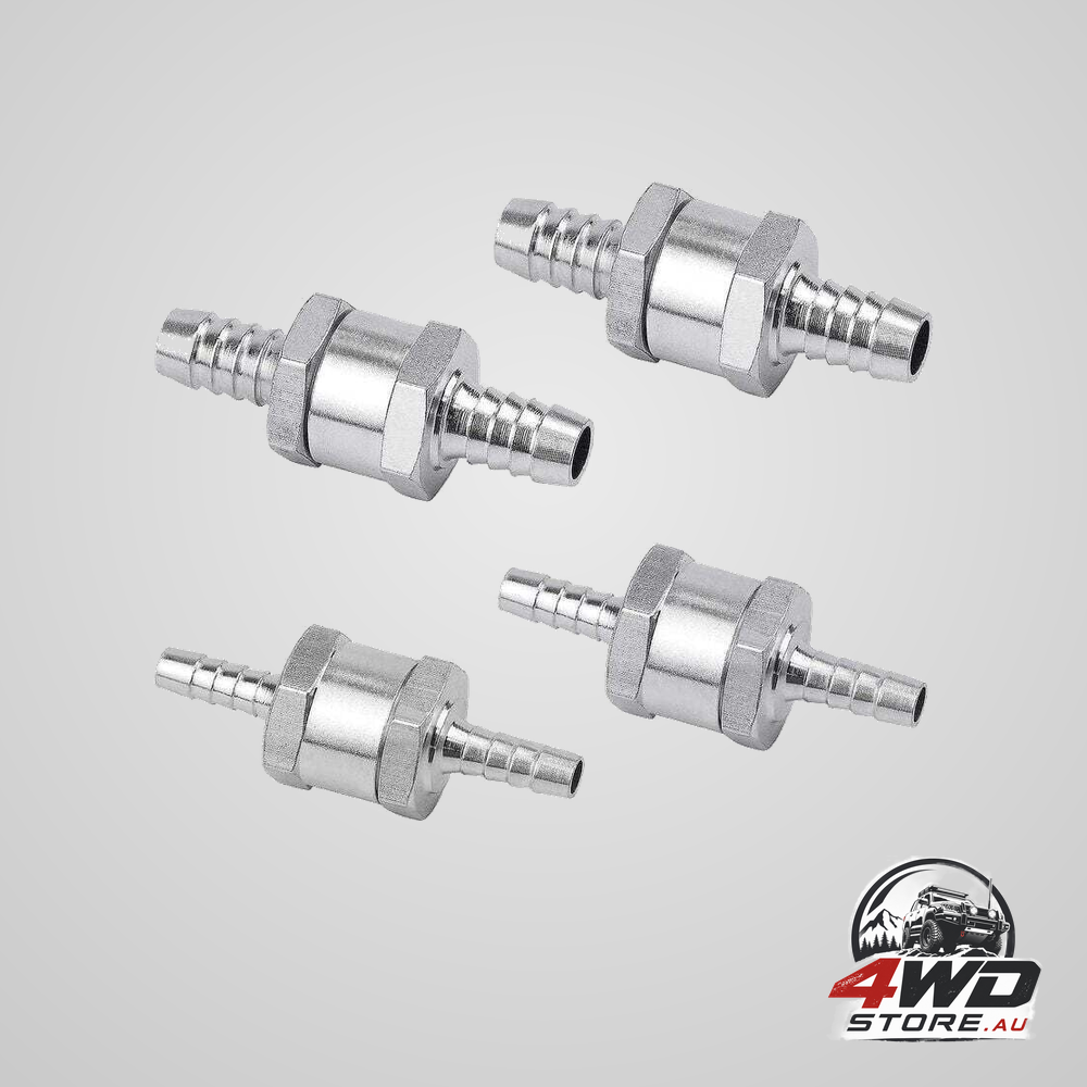 4 pcs aluminium alloy non-return fuel valves 6/8/10/12mm for petrol and diesel car, boat, motorcycle