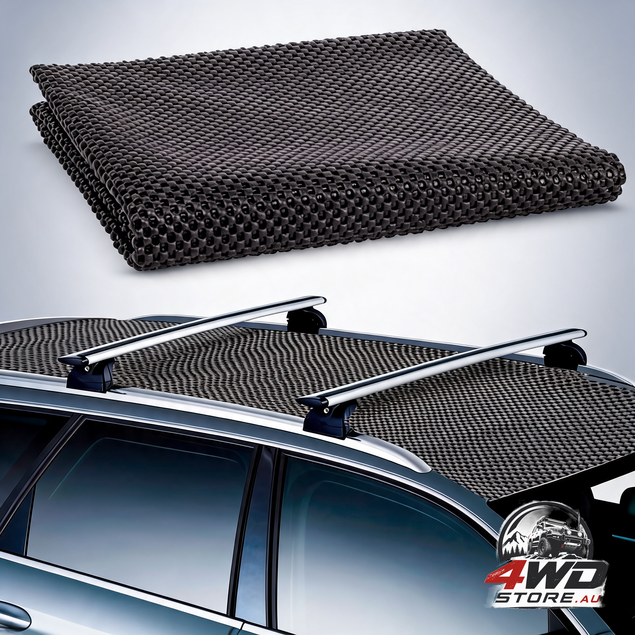 Non-slip waterproof PVC roof box mat 90x100cm, cut to size for van, truck and car