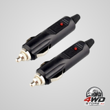 2 pack 12V DC male cigarette lighter power plug with 10A fuse and LED indicator