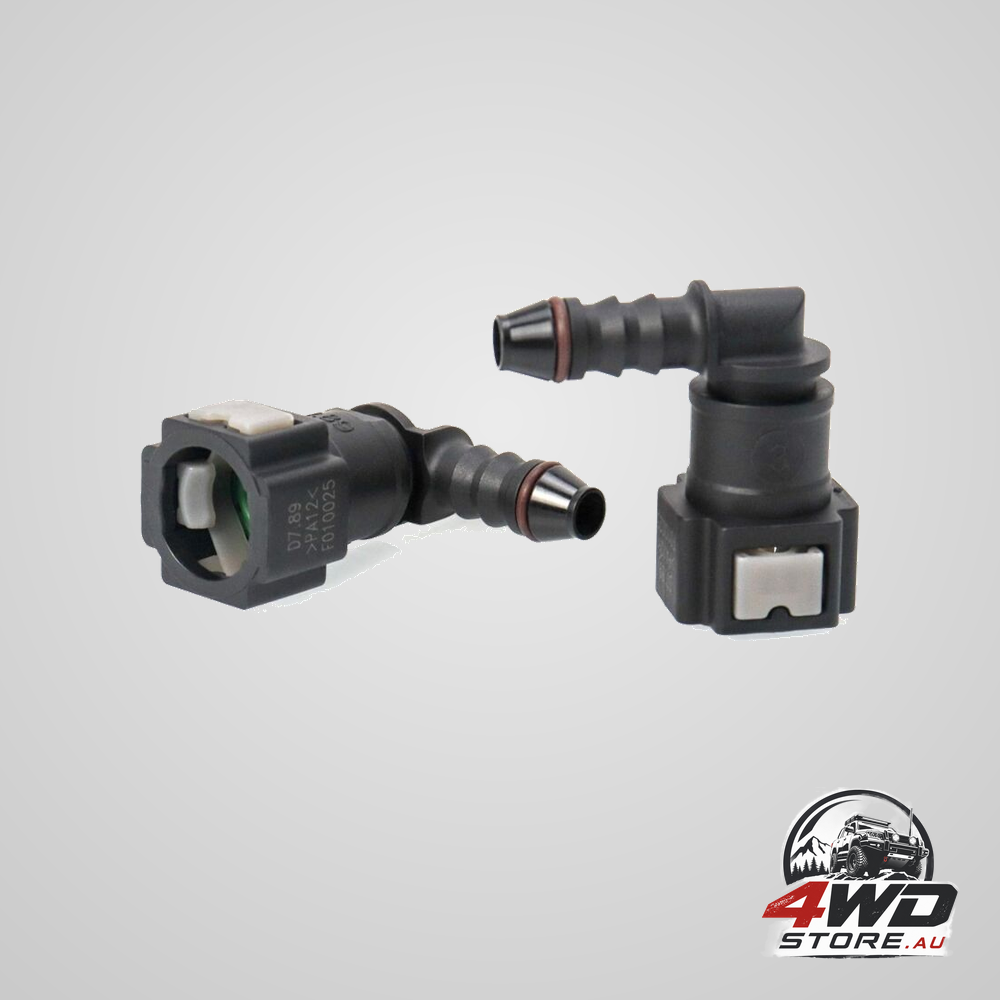 2 pcs plastic 90 degree quick fuel line connector, 7.89mm ID6