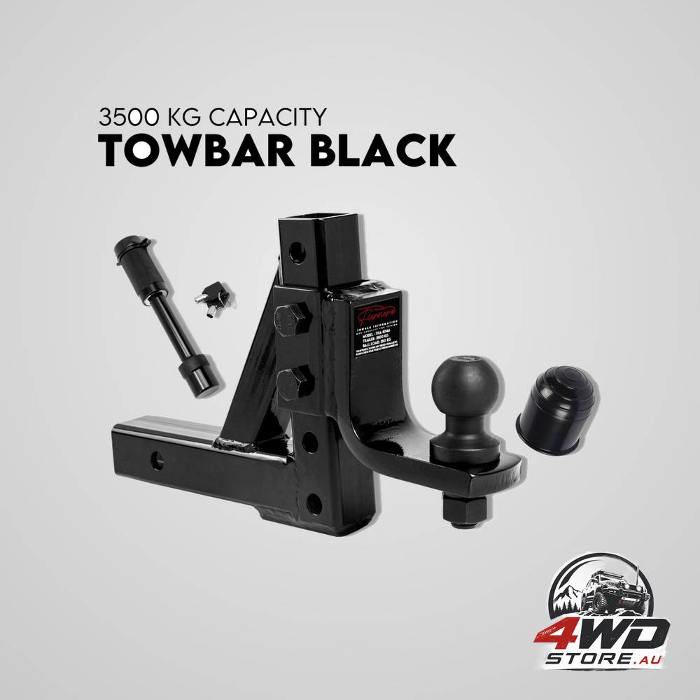 Adjustable drop tow bar ball mount tongue hitch for trailer, 3500kg 50mm
