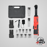 12V cordless electric ratchet wrench set 3/8 inch 400 RPM with sockets, 2 batteries and charger
