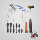 23 pcs stainless steel PDR push rod dent repair kit for car minor dents and hail damage