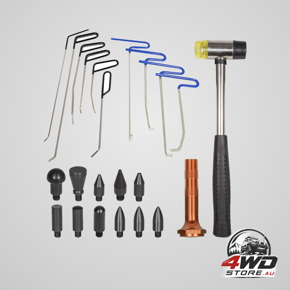 23 pcs stainless steel PDR push rod dent repair kit for car minor dents and hail damage