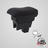 Black ABS centre console armrest storage box for Suzuki Swift 2005-2021 with USB cable