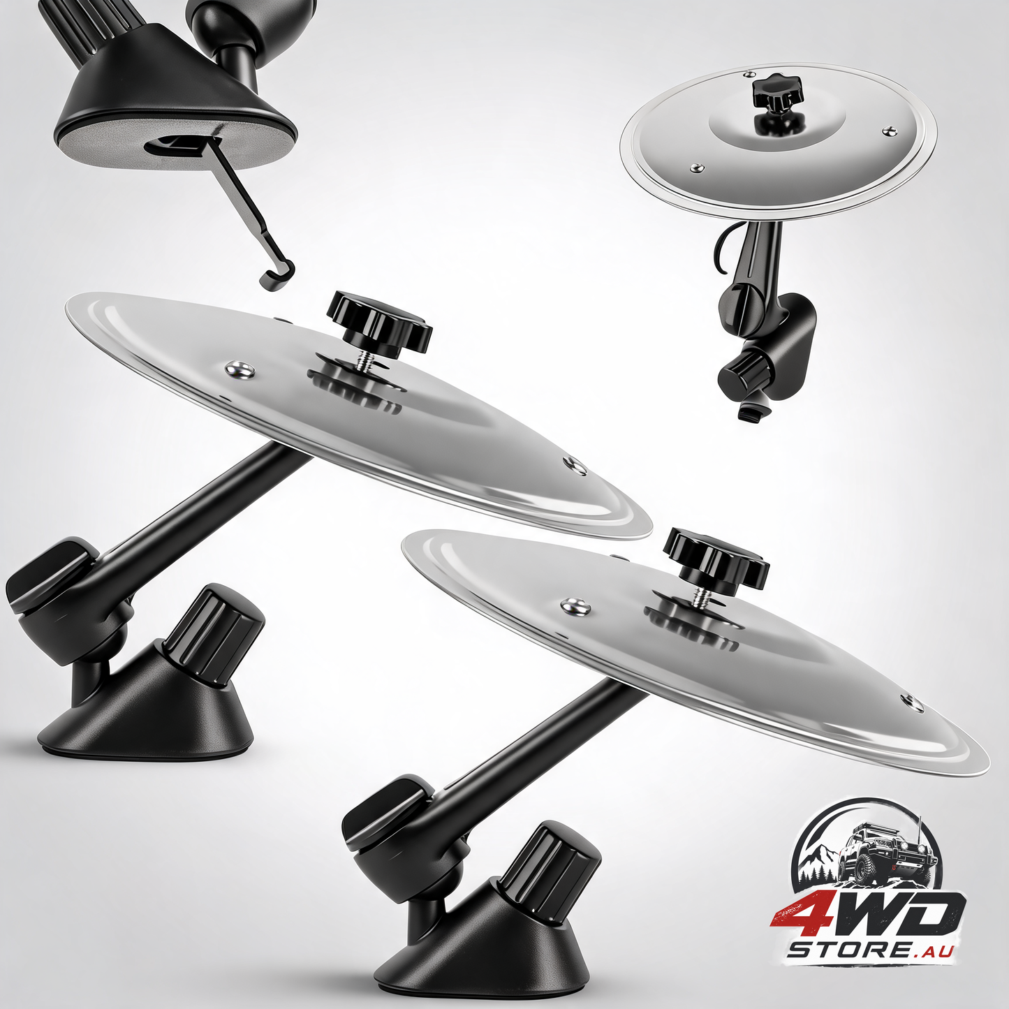 Car drum and cymbal air valve bracket, 2 pack silver novelty car accessory