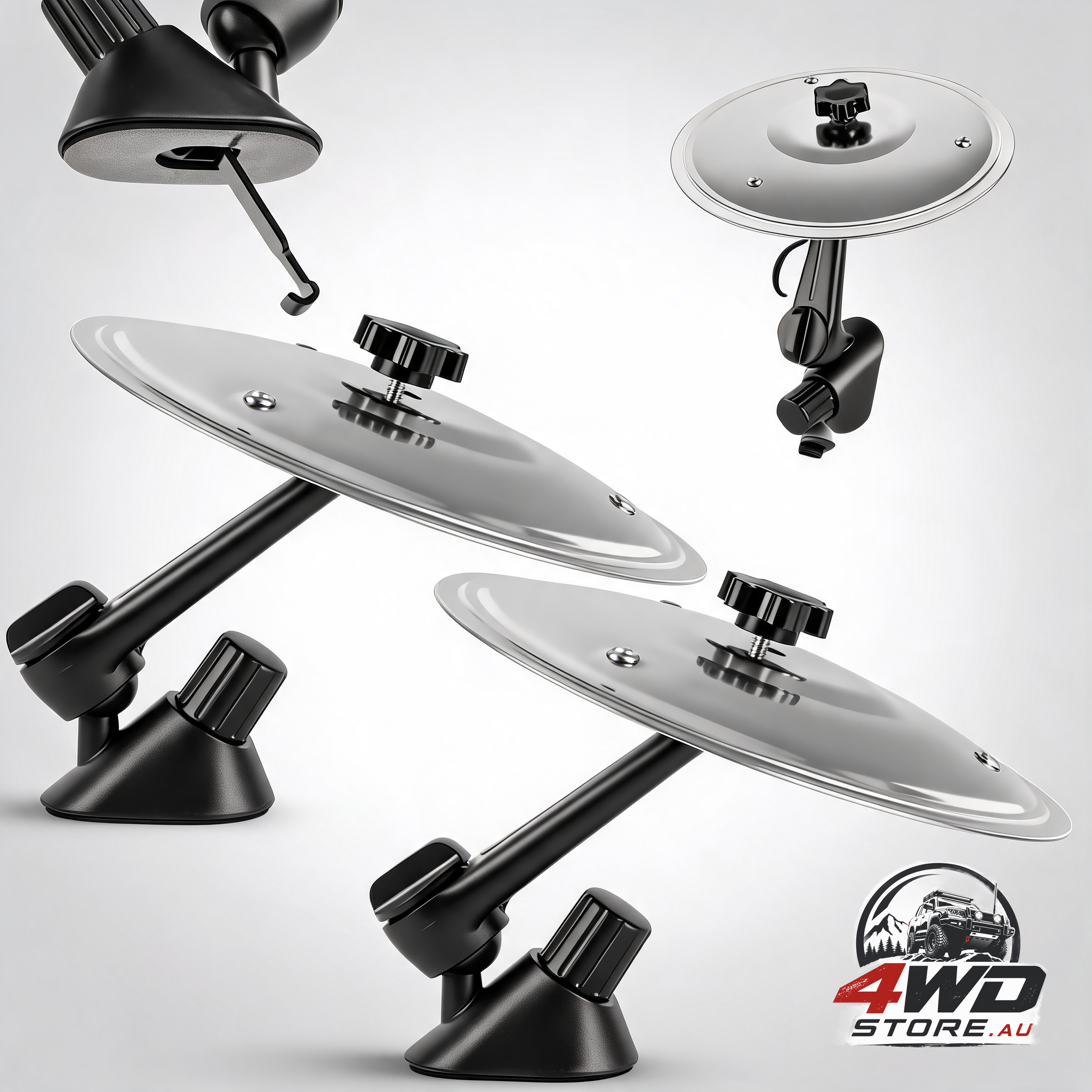 Car drum and cymbal air valve bracket, 2 pack silver novelty car accessory