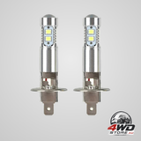 2x H1 LED headlight bulb conversion kit, 100W 6000K high beam, low beam and fog light