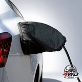 Electric vehicle charging port and connector protector for outdoor use