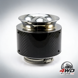 76mm carbon fibre high flow performance air filter for car cold air intake