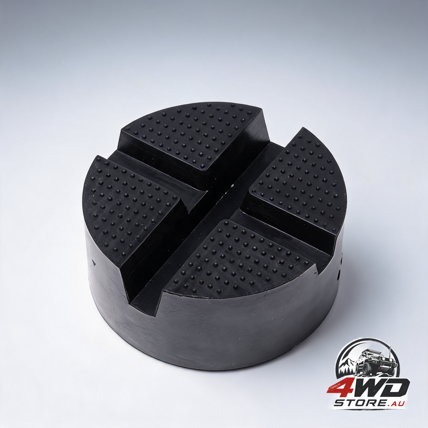 Universal anti-slip rubber X-slot jack pad for car frame rail