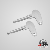 2x vintage ignition lock keys for tractor, excavator and truck