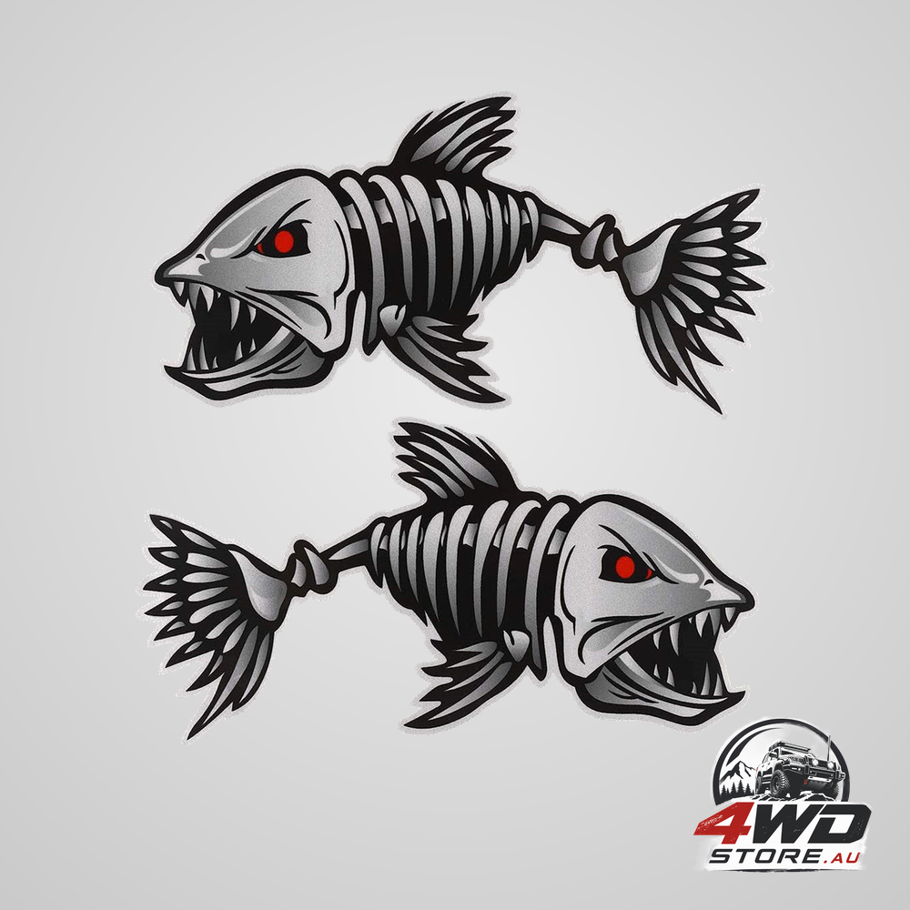 2 pcs reflective fishing boat and kayak decal stickers, 25x13cm